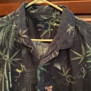 Roark Hawaiian style shirt with black panther jungle print